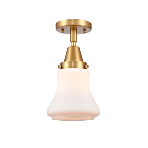 Innovations Lighting - Bellmont - 1 Light Flush Mount Satin Gold Finish with