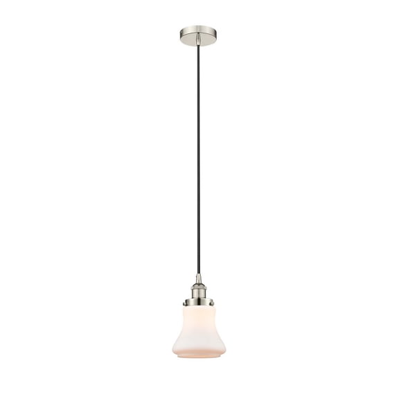 616-1PH-PN-G191 Innovations Lighting Bellmont - 1 Light Mini Pendant In Industrial Style-10 Inches Tall and 6.25 Inches Wide-Polished Nickel