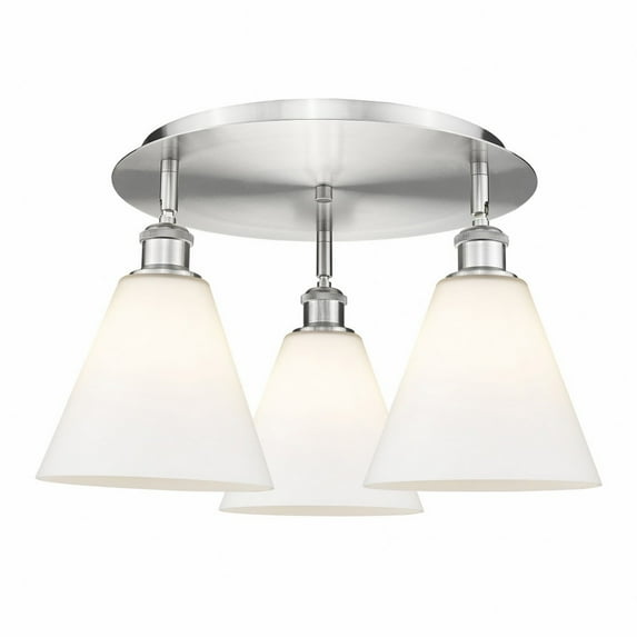 Innovations Lighting - Berkshire - 3 Light Flush Mount In Industrial Style-10.5