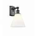 thumbnail image 1 of Innovations Lighting  Berkshire Glass - 1 Light 8" Sconce Matte White/Matte Black, 1 of 5