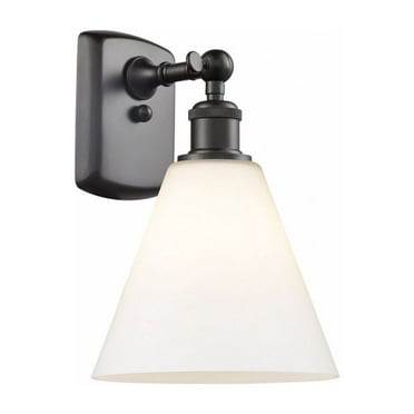 Innovations Lighting  Berkshire Glass - 1 Light 8" Sconce Oil Rubbed Bronze/Matte White