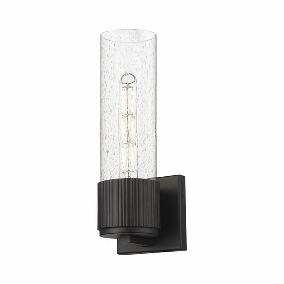 Innovations Lighting Bolivar - 1 Light 12" Wall-Mounted Sconce Seedy/Matte Black