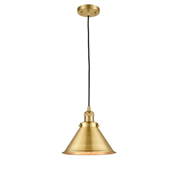 Innovations Lighting Briarcliff - 1 Light 10" Cord Hung Mini Pendant Satin Gold