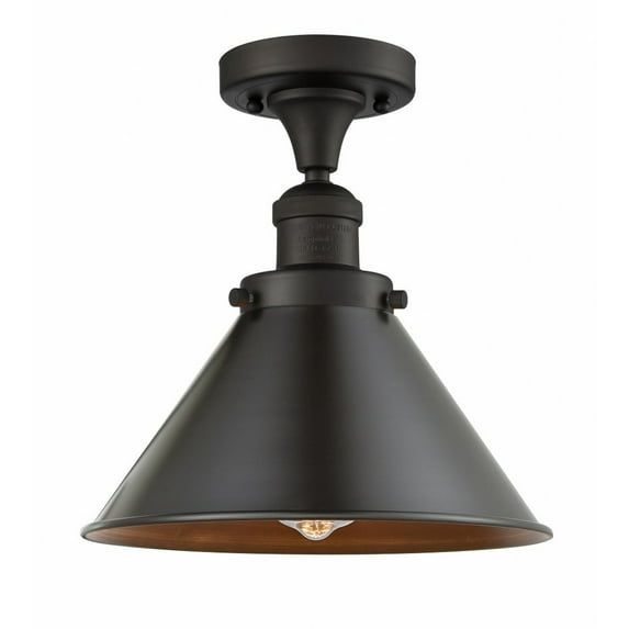 517-1CH-OB-M10-OB-Innovations Lighting-Briarcliff - 1 Light Semi-Flush Mount In Traditional Style-11 Inches Tall and 10 Inches Wide-Oil Rubbed Bronze