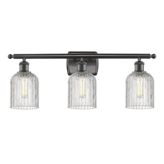 Innovations Lighting - Bridal Veil - 3 Light Bath Vanity In Art Deco Style-10