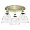 thumbnail image 1 of Innovations Lighting  Bristol Glass - 3 Light 19" Flush Mount Antique Brass/Clear, 1 of 5