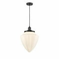 thumbnail image 1 of Innovations Lighting  Franklin Restoration Bullet - 1 Light 12" Cord Hung Mini Pendant Matte White/Matte Black, 1 of 5