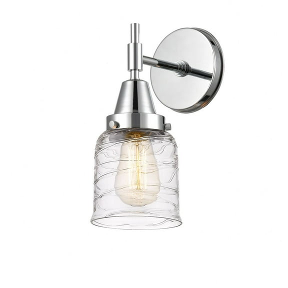 447-1W-PC-G513 Innovations Lighting Caden - 1 Light Wall Sconce-11 Inches Tall and 5 Inches Wide-Polished Chrome Finish-Deco Swirl Glass Color