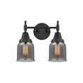 thumbnail image 1 of 447-2W-BK-G53 Innovations Lighting Caden - 2 Light Bath Vanity-11 Inches Tall and 14 Inches Wide-Matte Black Finish-Light Smoke Glass Color, 1 of 1