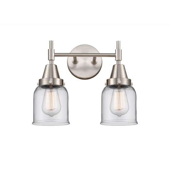 447-2W-SN-G52 Innovations Lighting Caden - 2 Light Bath Vanity-11 Inches Tall and 14 Inches Wide-Satin Nickel Finish-Clear Glass Color