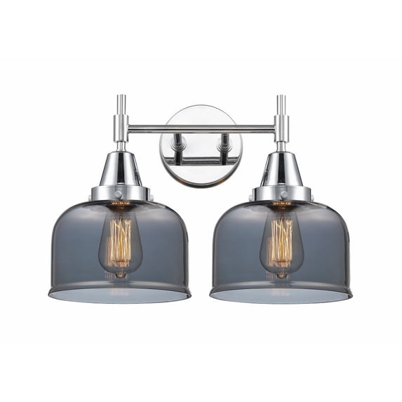 447-2W-PC-G73 Innovations Lighting Caden - 2 Light Bath Vanity-11 Inches Tall and 17 Inches Wide-Polished Chrome Finish-Light Smoke Glass Color
