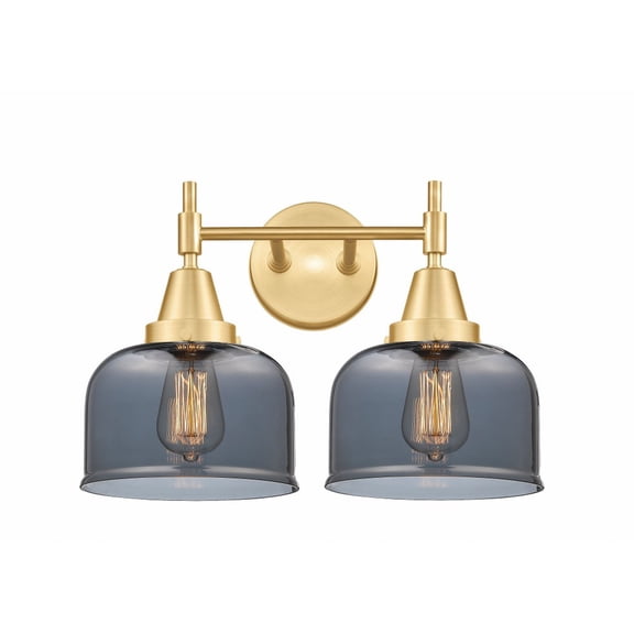 447-2W-SG-G73 Innovations Lighting Caden - 2 Light Bath Vanity-11 Inches Tall and 17 Inches Wide-Satin Gold Finish-Light Smoke Glass Color