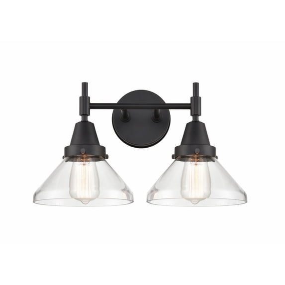 447-2W-BK-G4472 Innovations Lighting Caden - 2 Light Bath Vanity-9.25 Inches Tall and 17 Inches Wide-Matte Black Finish-Clear Glass Color