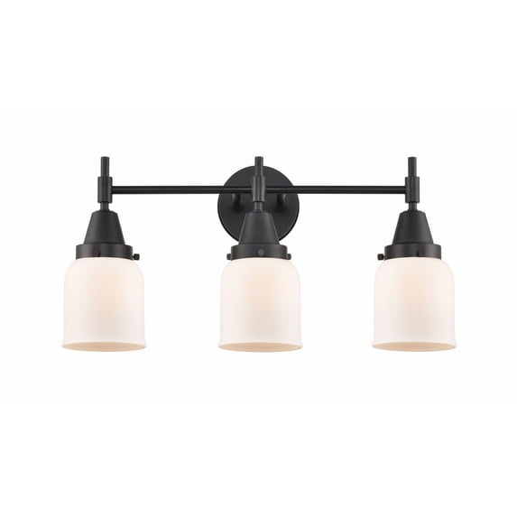 447-3W-BK-G51 Innovations Lighting Caden - 3 Light Bath Vanity-11 Inches Tall and 23 Inches Wide-Matte Black Finish-Matte White Glass Color