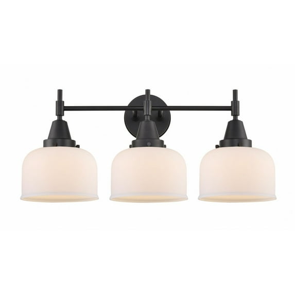 447-3W-BK-G71 Innovations Lighting Caden - 3 Light Bath Vanity-11 Inches Tall and 26 Inches Wide-Matte Black Finish-Matte White Glass Color