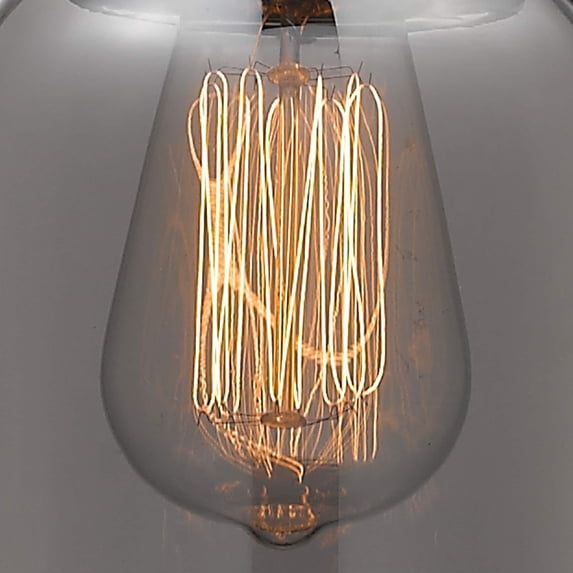 Innovations Lighting Caden Bell - 1 Light 5" Flush Mount Polished Nickel/Plated Smoke
