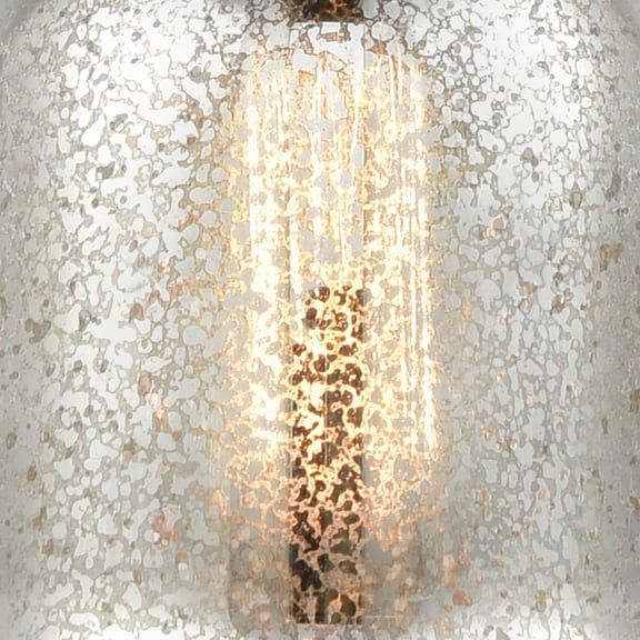 Innovations Lighting Caden Bell - 1 Light 5" Flush Mount Silver Plated Mercury/Antique Brass