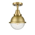 thumbnail image 1 of Innovations Lighting  Caden Hampden - 1 Light 7" Flush Mount Brushed Brass/Seedy, 1 of 5