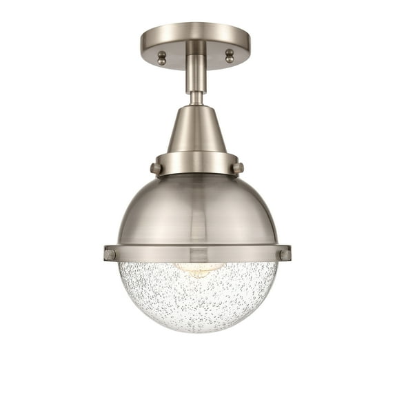 Innovations Lighting Caden Hampden - 1 Light 7" Flush Mount Seedy/Brushed Satin Nickel