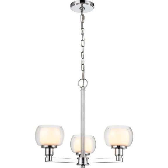 330-3CR-PC-CLW Innovations Lighting Cairo - 3 Light Pendant In Contemporary Style-12.63 Inches Tall and 19.63 Inches Wide-Polished Chrome