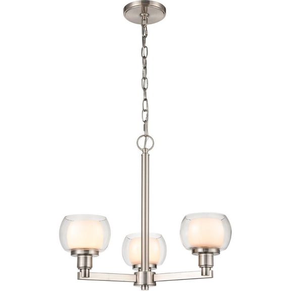 330-3CR-SN-CLW Innovations Lighting Cairo - 3 Light Pendant In Contemporary Style-12.63 Inches Tall and 19.63 Inches Wide-Brushed Satin Nickel