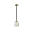 thumbnail image 1 of 616-1P-AB-G2511 Innovations Lighting Caledonia - 1 Light Cord Hung Mini Pendant In Industrial Style-9.75 Inches Tall and 5 Inches Wide-Antique Brass, 1 of 7