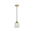 thumbnail image 1 of 616-1P-SG-G259 Innovations Lighting Caledonia - 1 Light Cord Hung Mini Pendant In Industrial Style-9.75 Inches Tall and 5 Inches Wide-Satin Gold, 1 of 7