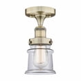thumbnail image 1 of Innovations Lighting  Canton - 1 Light 5" Semi-Flush Mount Antique Brass/Clear, 1 of 5
