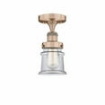 thumbnail image 1 of Innovations Lighting  Canton - 1 Light 5" Semi-Flush Mount Clear/Antique Copper, 1 of 5