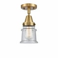 thumbnail image 1 of 447-1C-BB-G184S-Innovations Lighting-Canton - 1 Light Flush Mount In Industrial Style-10 Inches Tall and 5.25 Inches Wide-Brushed Brass Finish-Seedy, 1 of 1