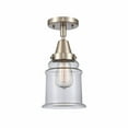 thumbnail image 1 of 447-1C-SN-G182-Innovations Lighting-Canton - 1 Light Flush Mount In Industrial Style-10 Inches Tall and 6 Inches Wide-Brushed Satin Nickel, 1 of 1