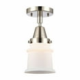 thumbnail image 1 of 447-1C-PN-G181S-Innovations Lighting-Canton - 1 Light Flush Mount In Industrial Style-10 Inches Tall and 5.25 Inches Wide-Polished Nickel Finish-Matte, 1 of 1