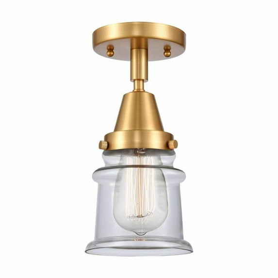 Innovations Lighting - Canton-1 Light Flush Mount in Industrial Style Satin