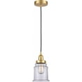 thumbnail image 1 of 616-1PH-SG-G182 Innovations Lighting Canton - 1 Light Mini Pendant In Industrial Style-10 Inches Tall and 6 Inches Wide-Satin Gold Finish-Clear Glass, 1 of 2
