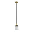 thumbnail image 1 of 616-1PH-BB-G182 Innovations Lighting Canton - 1 Light Mini Pendant In Industrial Style-11 Inches Tall and 6 Inches Wide-Brushed Brass Finish-Clear, 1 of 2