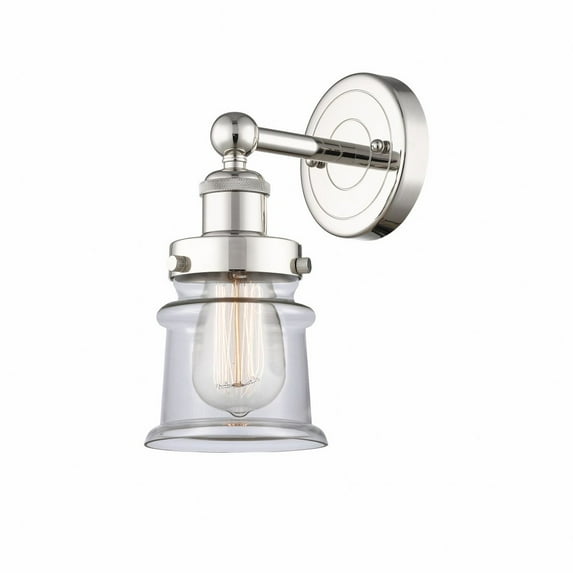 616-1W-PN-G182S Innovations Lighting Canton - 1 Light Wall Sconce In Modern Style-11 Inches Tall and 5.25 Inches Wide-Polished Nickel Finish-Clear