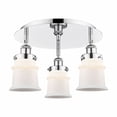thumbnail image 1 of 916-3C-PC-G181S Innovations Lighting Canton - 3 Light Flush Mount In Industrial Style-9 Inches Tall and 17 Inches Wide-Polished Chrome Finish-Matte, 1 of 5