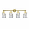 thumbnail image 1 of 616-4W-SG-G184 Innovations Lighting Canton - 4 Light Bath Vanity In Modern Style-12.75 Inches Tall and 33 Inches Wide-Satin Gold Finish-Seedy Glass, 1 of 2