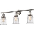 thumbnail image 1 of 205-SN-G184 Innovations Lighting Canton-Three Light Wall Bracket-30 Inches Wide by 10 Inches High-Brushed Satin Nickel Finish-Seedy Glass Color, 1 of 3