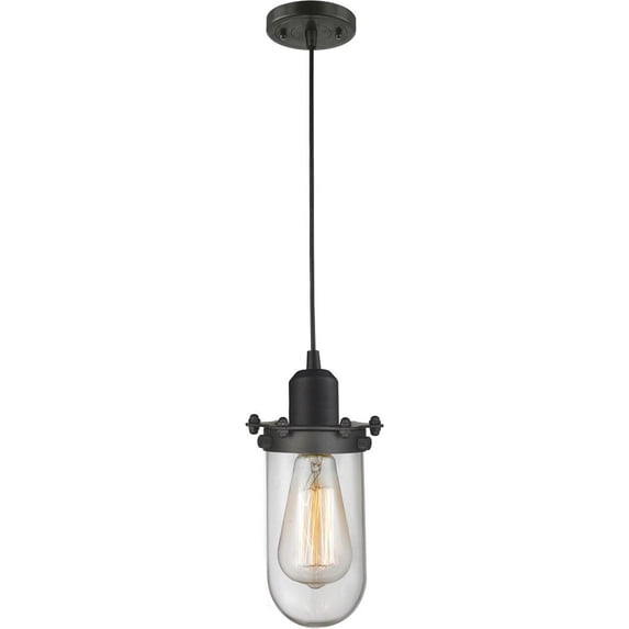 Innovations Lighting - Centri-1 Light Mini Pendant in Industrial Style-4.5