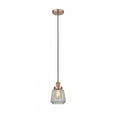 thumbnail image 1 of 616-1PH-AC-G142 Innovations Lighting Chatham - 1 Light Mini Pendant In Art Deco Style-11.75 Inches Tall and 7 Inches Wide-Antique Copper Finish-Clear, 1 of 2