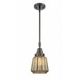 thumbnail image 1 of 447-1S-OB-G146 Innovations Lighting Chatham - 1 Light Stem Hung Mini Pendant In Art Deco Style-9.13 Inches Tall and 7 Inches Wide-Oil Rubbed Bronze, 1 of 1