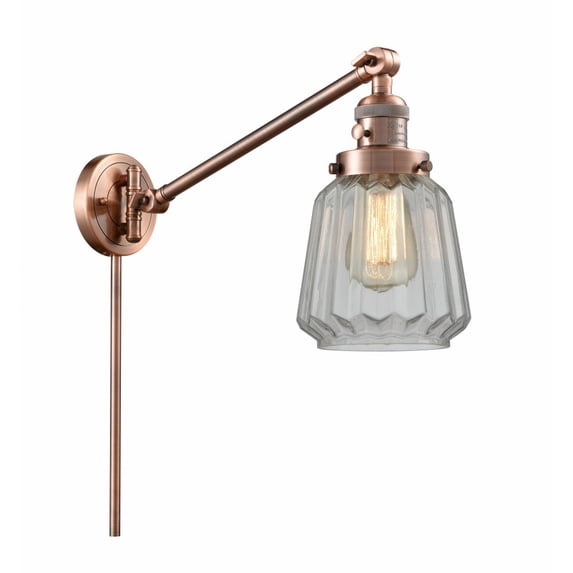 Innovations Lighting - Chatham - 1 Light Swing Arm Wall Sconce In Art Deco