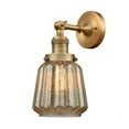 thumbnail image 1 of 203-BB-G146 Innovations Lighting Chatham - 1 Light Wall Sconce In Art Deco Style-12 Inches Tall and 7 Inches Wide-Brushed Brass Finish-Mercury Glass, 1 of 4