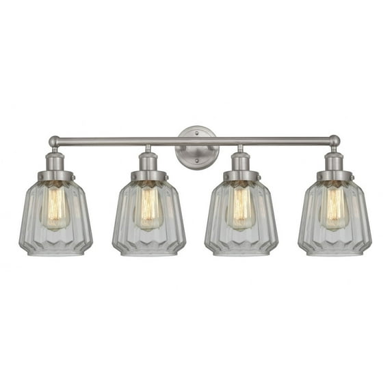 616-4W-SN-G142 Innovations Lighting Chatham - 4 Light Bath Vanity In Modern Style-10 Inches Tall and 33.5 Inches Wide-Brushed Satin Nickel