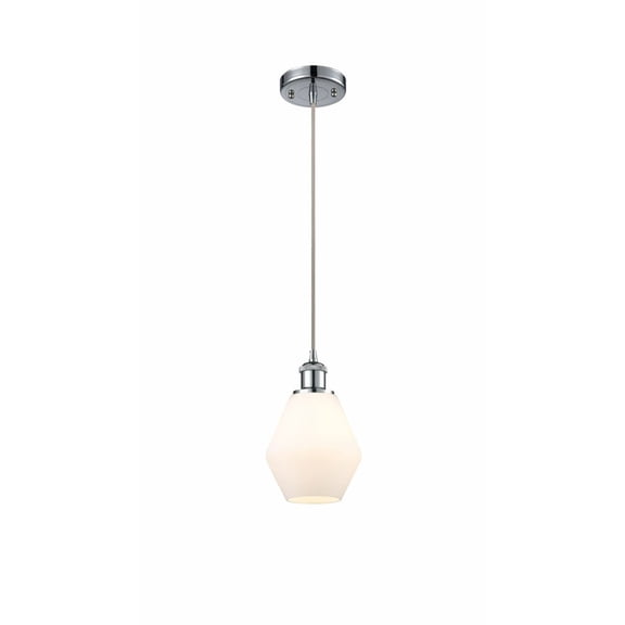 516-1P-PC-G651-6-Innovations Lighting-Cindyrella - 1 Light Cord Hung Mini Pendant In Industrial Style-10 Inches Tall and 6 Inches Wide-Polished Chrome