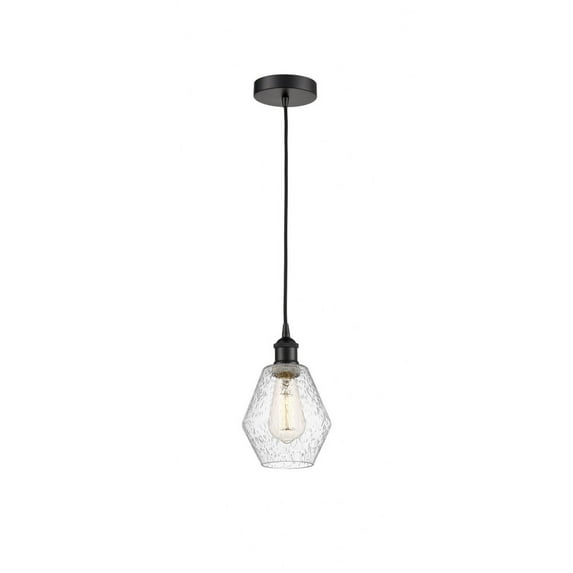 616-1P-BK-G654-6 Innovations Lighting Cindyrella - 1 Light Mini Pendant In Industrial Style-10.25 Inches Tall and 6 Inches Wide-Matte Black