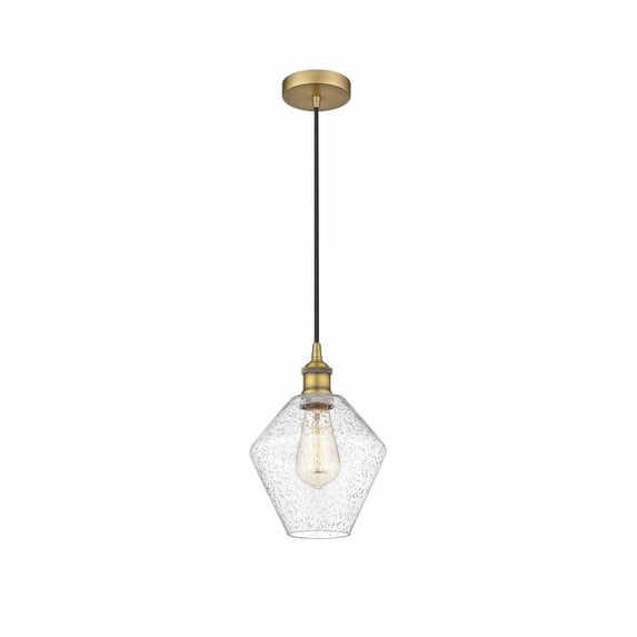 616-1P-BB-G654-8 Innovations Lighting Cindyrella - 1 Light Mini Pendant In Industrial Style-11.25 Inches Tall and 8 Inches Wide-Brushed Brass