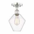 thumbnail image 1 of Innovations Lighting  Cindyrella - 1 Light 8" Semi-Flush Mount Clear/Polished Nickel, 1 of 5