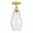 thumbnail image 1 of Innovations Lighting  Cindyrella - 1 Light 7" Semi-Flush Mount Satin Gold/Seedy, 1 of 5